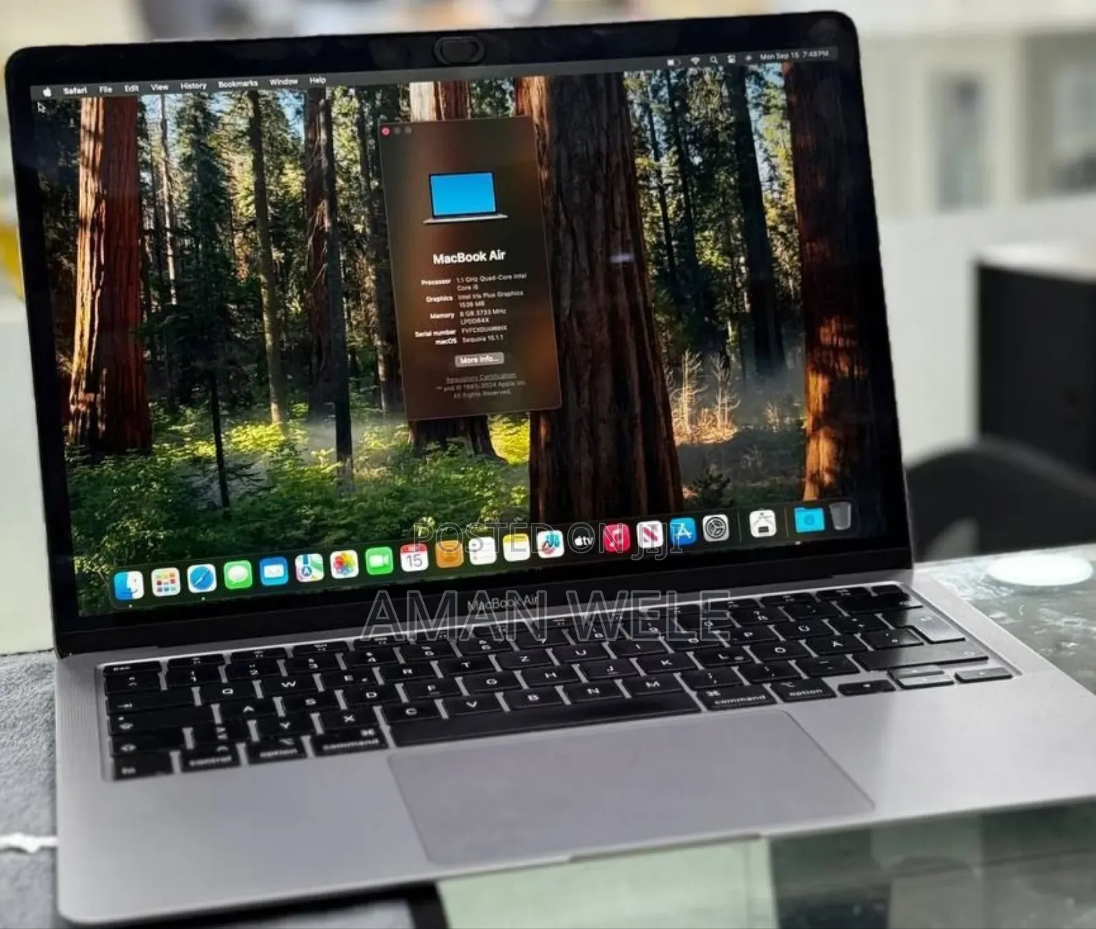 New Laptop Apple MacBook Air 2020 M1 8GB Intel Core I3 SSD 256GB