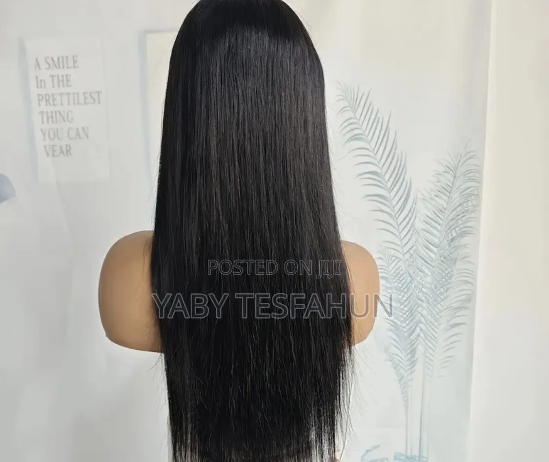 26 Inches Glue-less Straight Human Hair Pre Plucked Pre Bleached