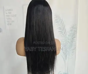 26 Inches Glue-less Straight Human Hair Pre Plucked Pre Bleached