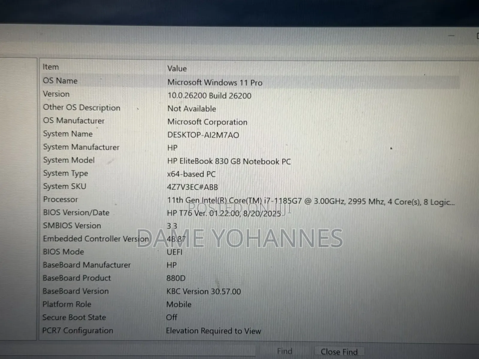 Laptop HP EliteBook 830 G8 16GB Intel Core I7 HDD+SSD 512GB