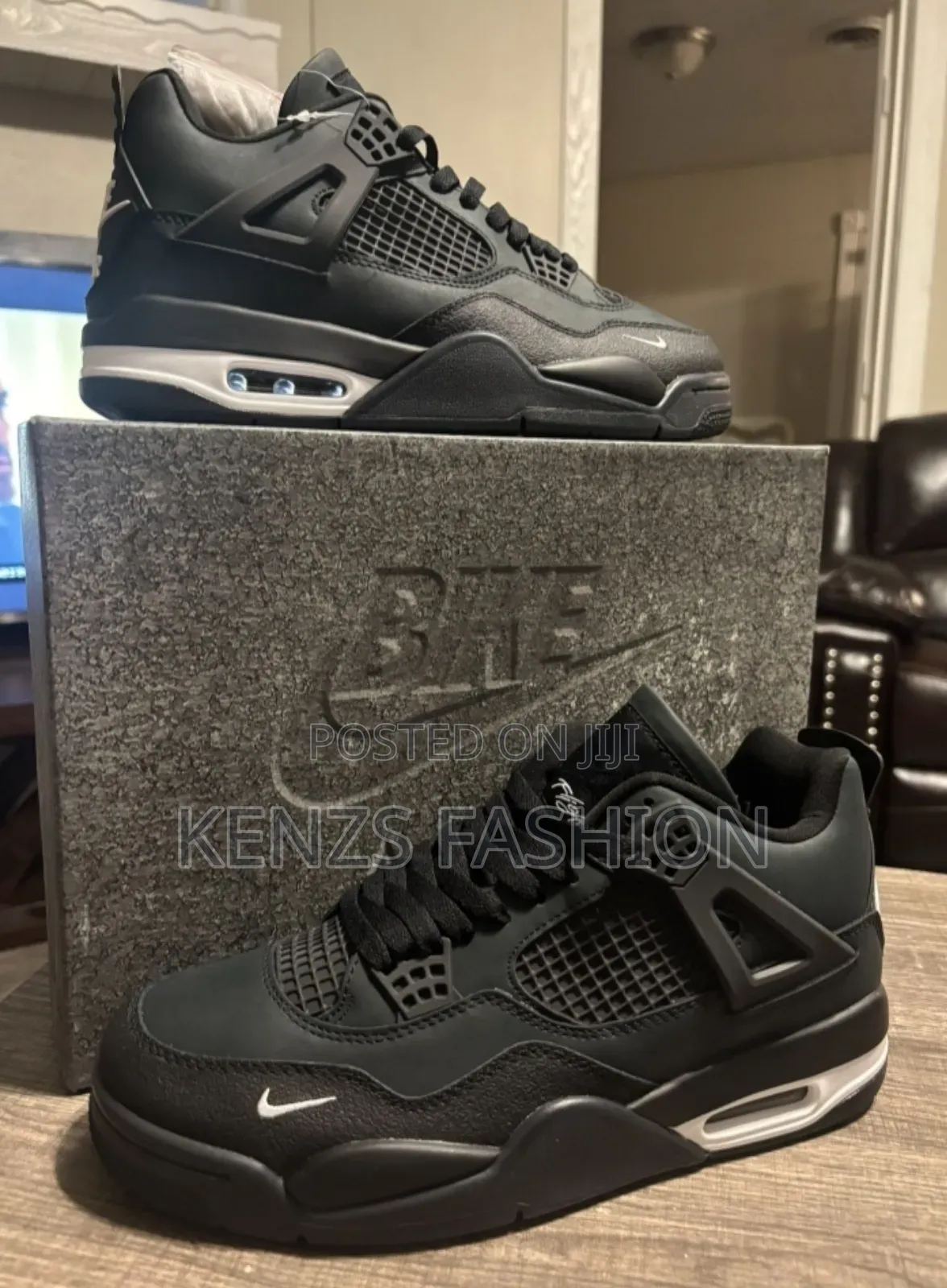 Black Air Jordan 4 Retro "Cave Stone"