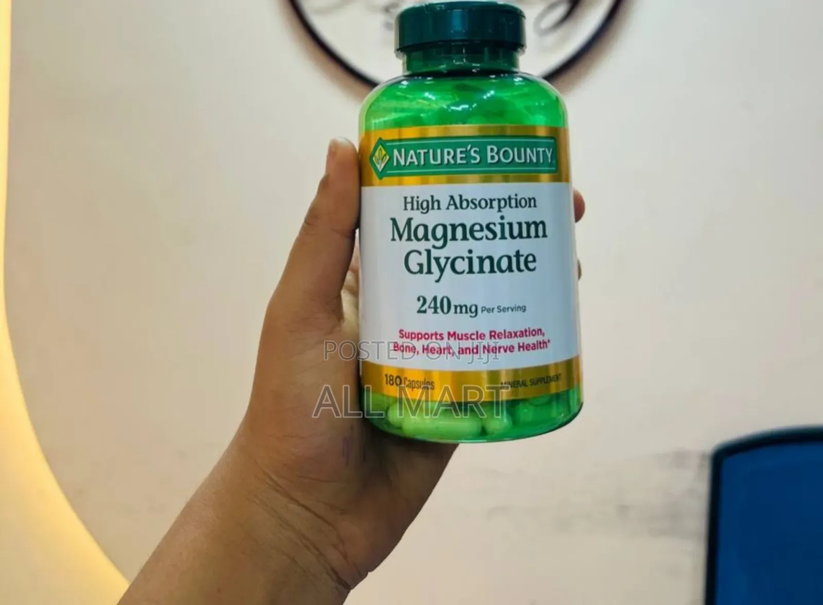 Nature's Bounty Magnesium Glycinate 240 Mg (180 Capsules)