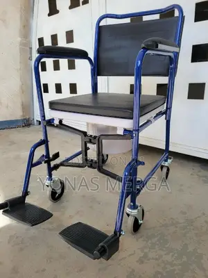 Wheeled Bedside Commode血兕locking Caster Wheels, Cushion Seat -Suitable