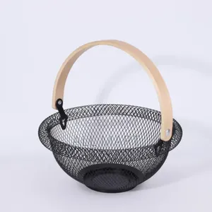 Round Metal Mesh Storage Basket