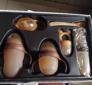 6 Pieces Bpa Free Silicone Baby Bottles or Feeding Sets ( Algo)