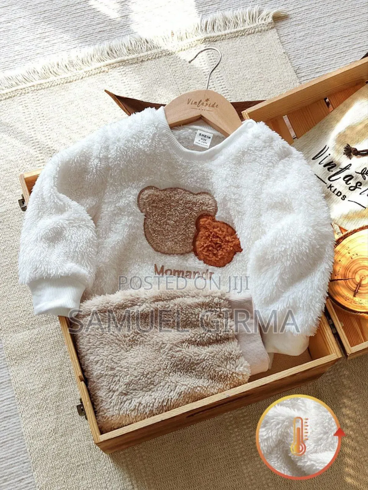 Mk- 0742 Unisex Furry Top and Pant Set