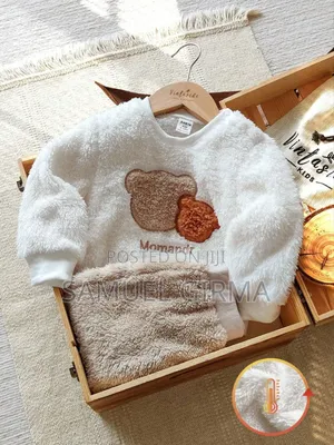 Mk- 0742 Unisex Furry Top and Pant Set