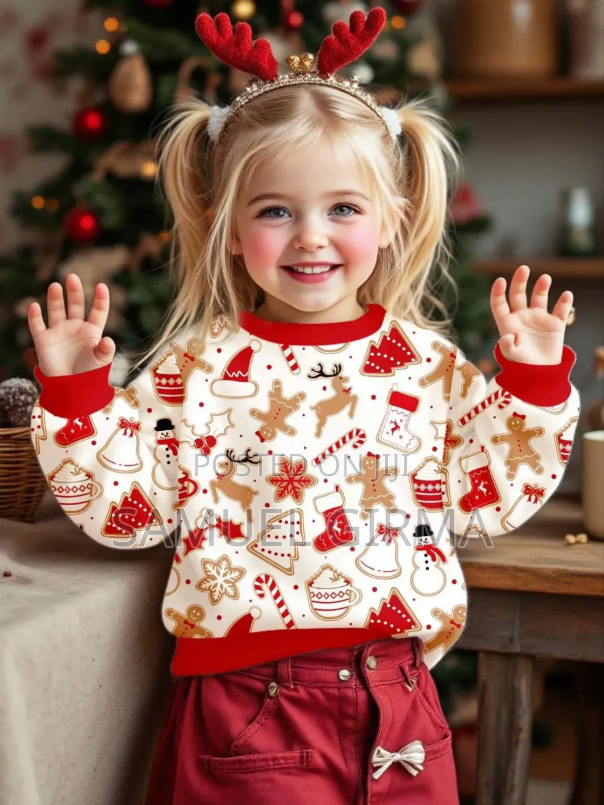 Mk- 0733 Unisex Christmas Cute Top Size: 9 Month - 3 Years