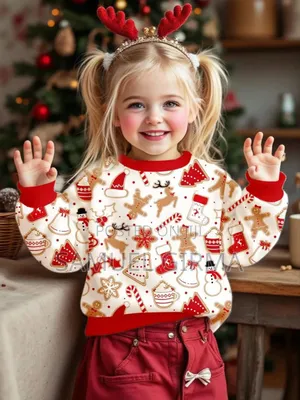 Mk- 0733 Unisex Christmas Cute Top Size: 9 Month - 3 Years