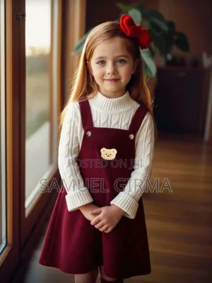 Mk- 0731 Toddler Girls Corduroy Overall Dress Size: 4-7 Year