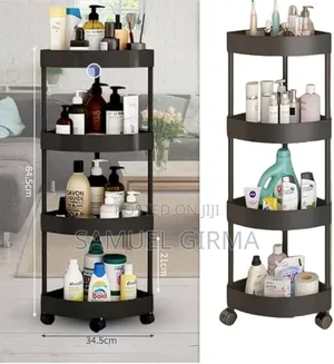 Saves Space 4 Tier Moveable Corner Storage Rack