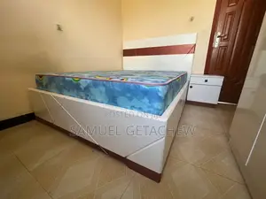 150cm Bed With One Nightstand (አልጋ)