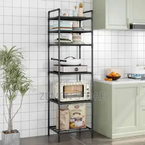 ዘመናዊ ባለ 6-ደረጃ የዕቃ መደርደሪያ - Heavy-Duty 6-Tier Metal Storage Rack