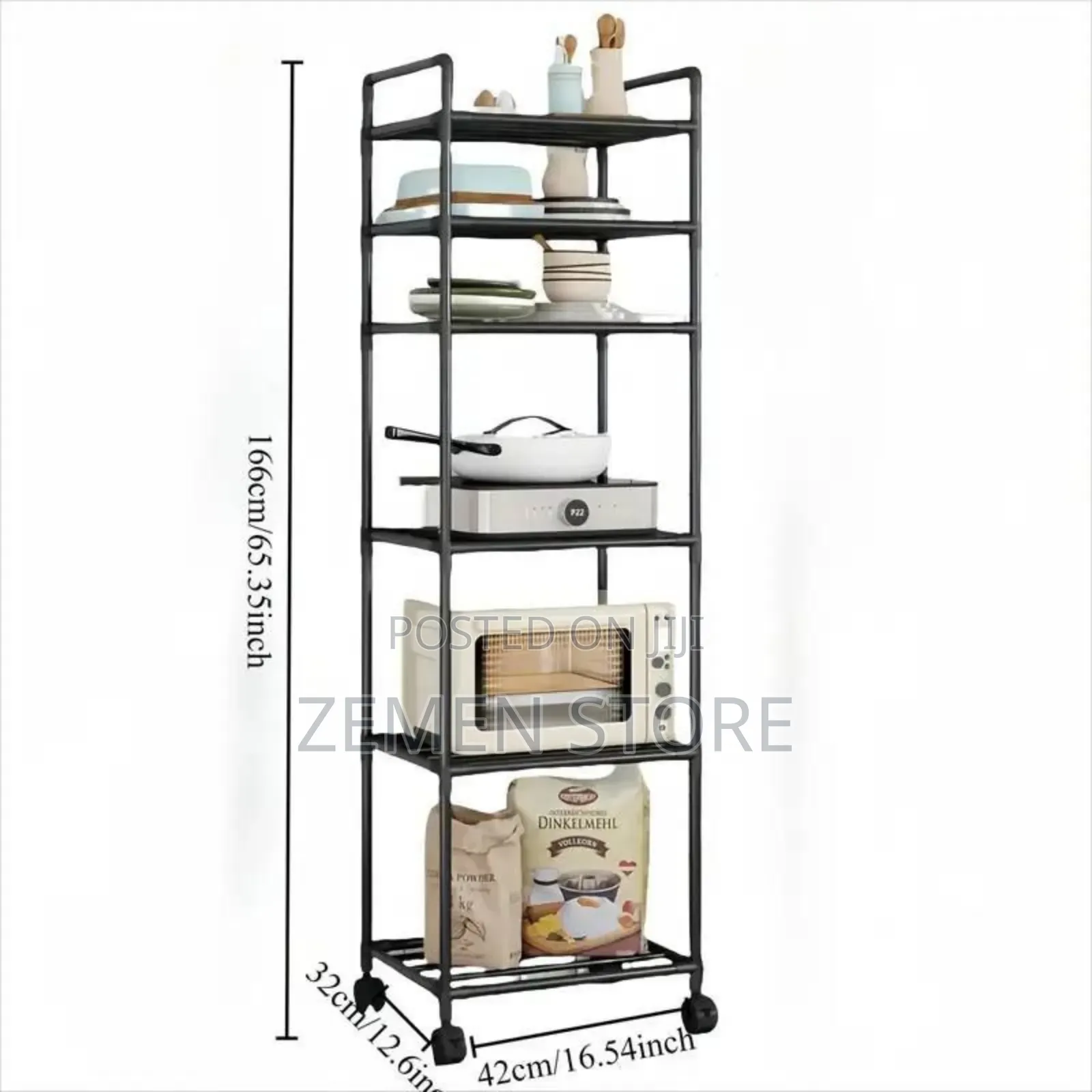 ዘመናዊ ባለ 6-ደረጃ የዕቃ መደርደሪያ - Heavy-Duty 6-Tier Metal Storage Rack