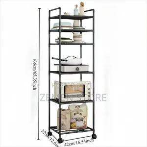 ዘመናዊ ባለ 6-ደረጃ የዕቃ መደርደሪያ - Heavy-Duty 6-Tier Metal Storage Rack