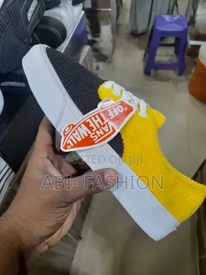 Vans Flat Mens Black Yellow