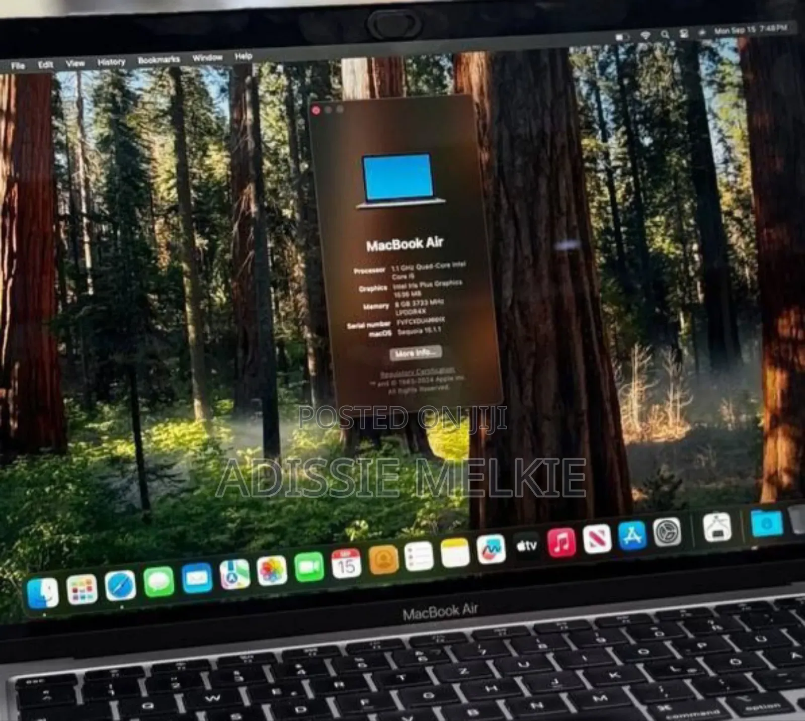 New Laptop Apple MacBook Air 2020 8GB Intel Core I3 HDD+SSD 256GB