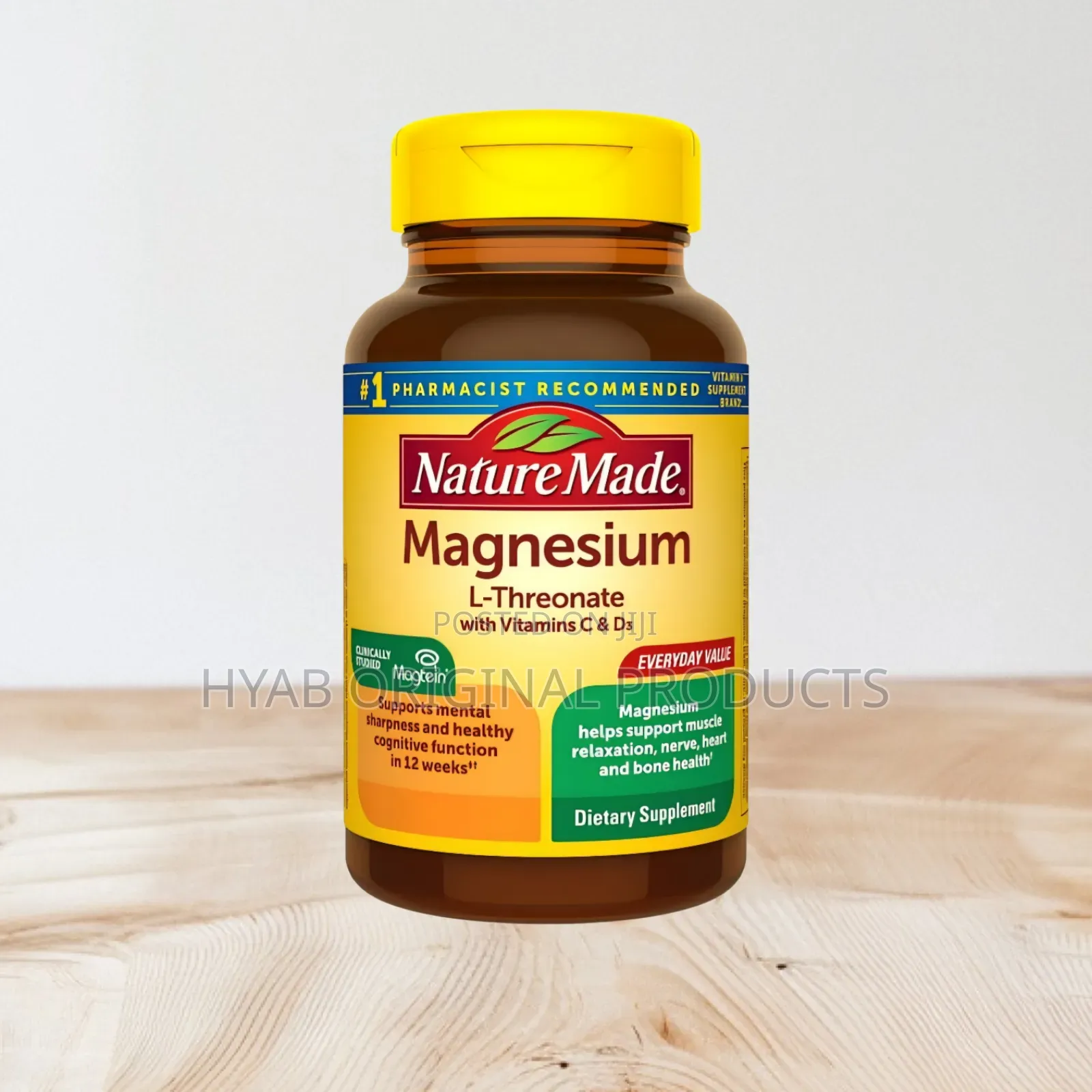 Magnesium L Threonate 60 Capsules With C and D3