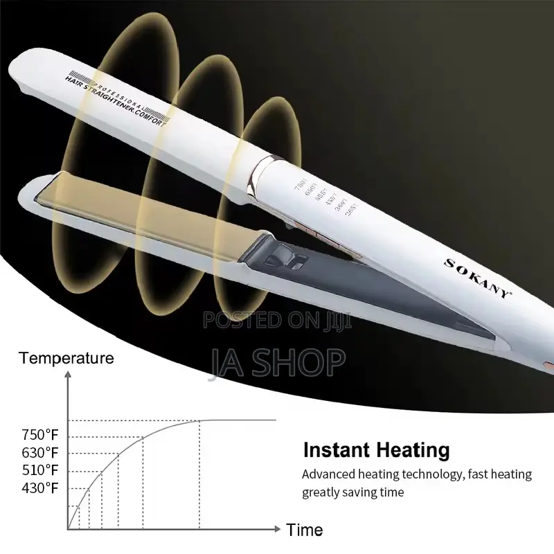 Sokany Professional Hair Straightener With Ceramic Coating