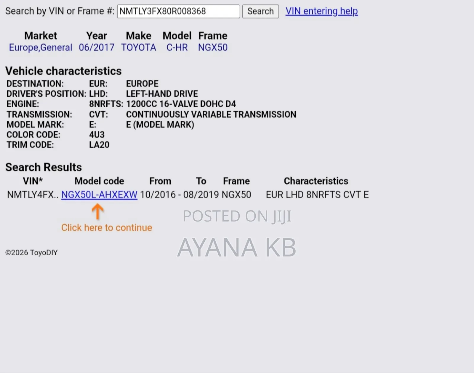 Toyota C-HR 2018 Brown