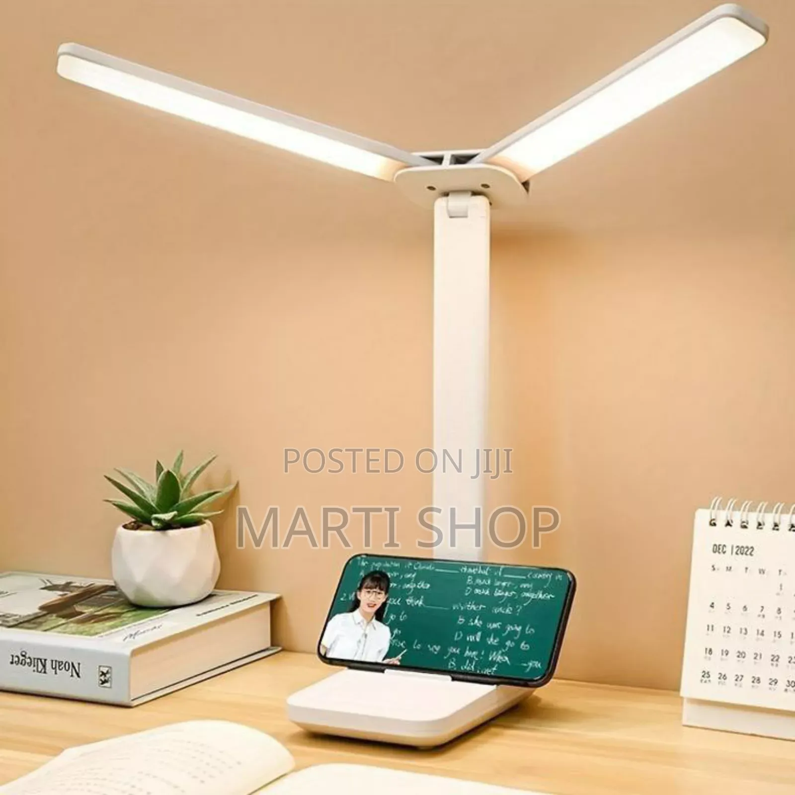 1pc Led Double Head Portable Desk Lamp