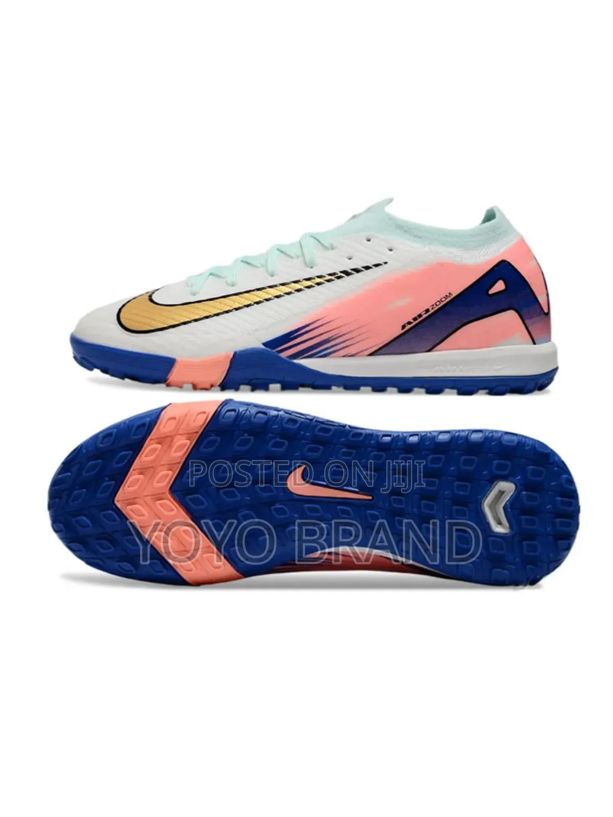 Nike Air Zoom Mercurial Vapor 16 Tf White /Blue Soccer Cleats