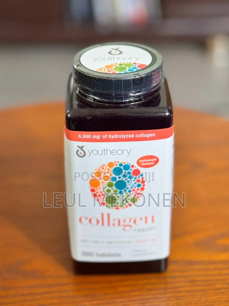 Youtheory Collagen + Biotin Dietary Supplement.