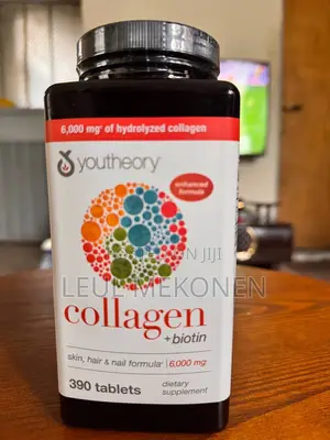 Youtheory Collagen + Biotin Dietary Supplement.