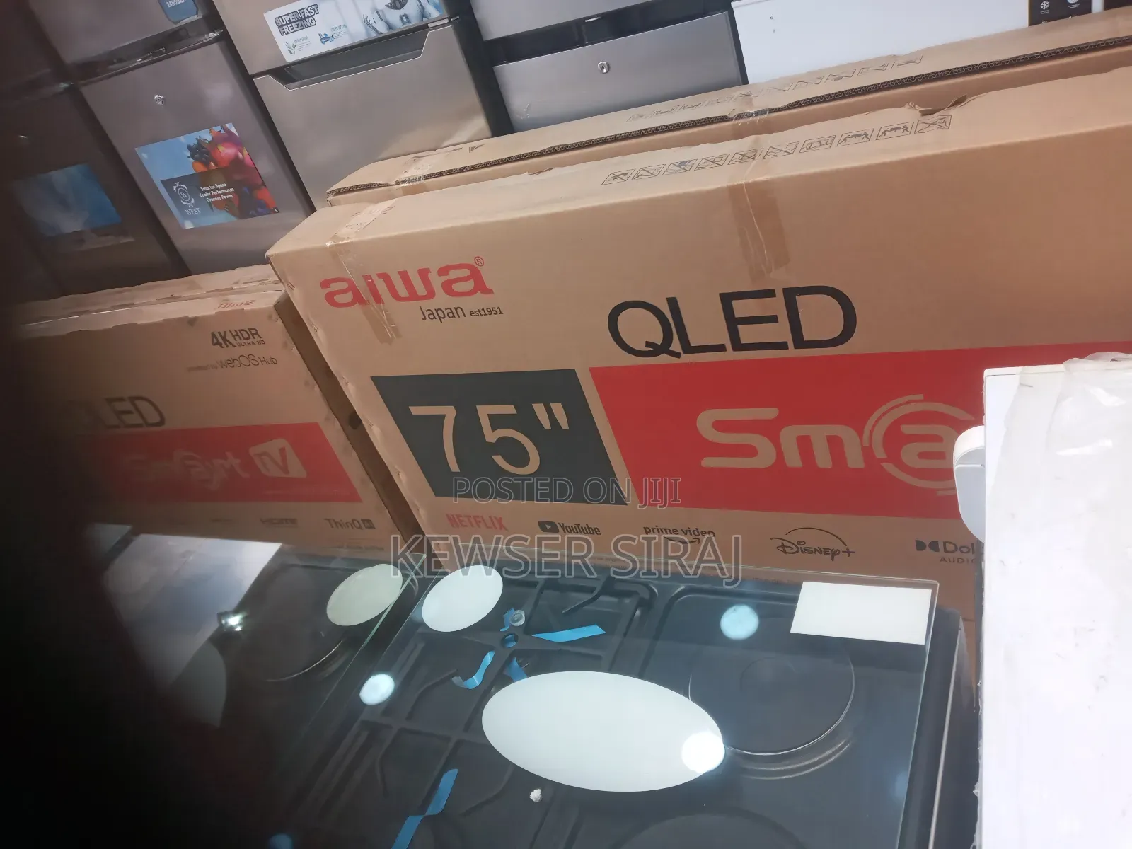 Aiwa 75inch Tv New Arrival 20 25 Qled Uhd ፍሬምለስ እስክሪኝ