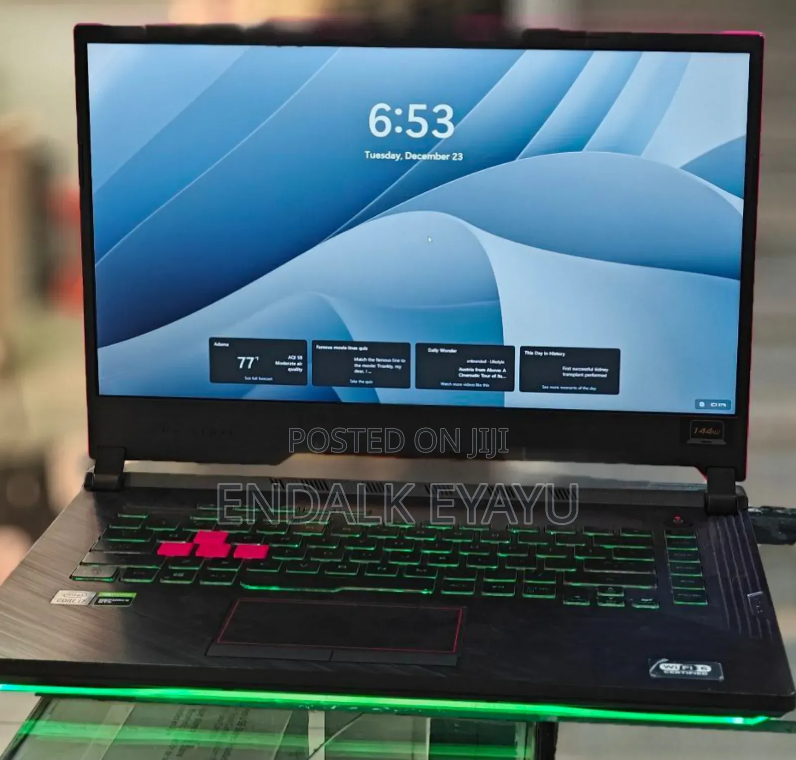 New Laptop Asus ROG Strix G15 G512 32GB Intel Core I7 SSD 512GB