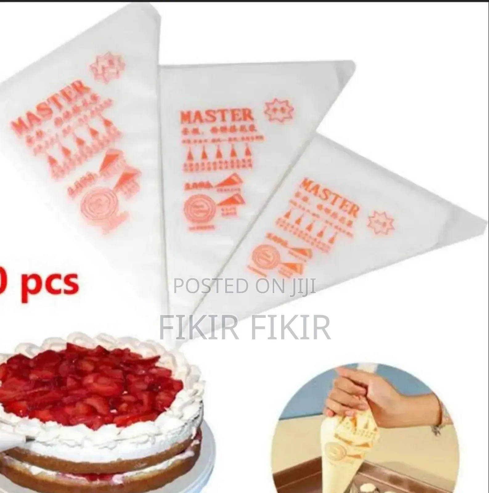 100 Pcs Cream Piping Bags