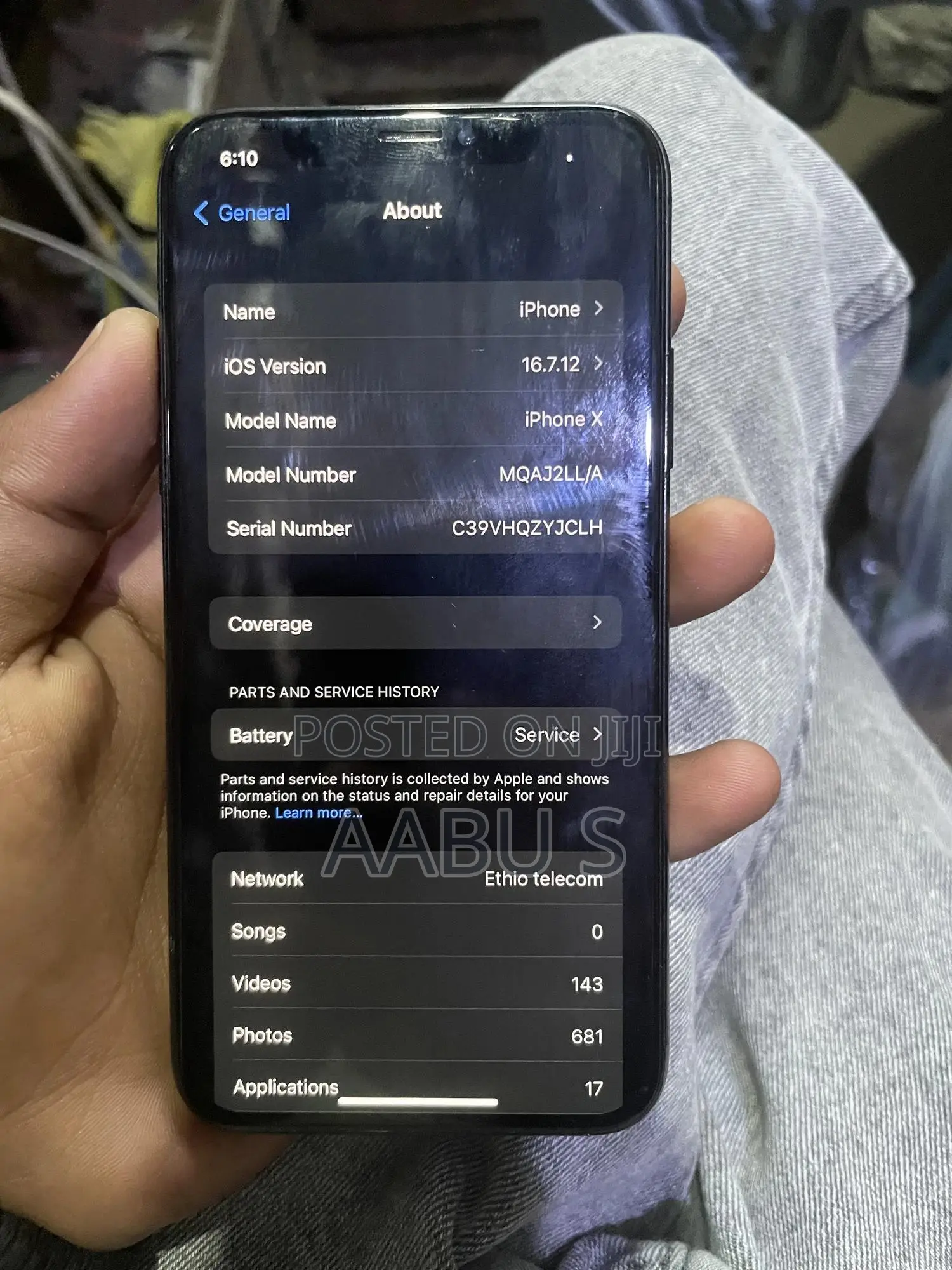 Apple iPhone X 64 GB Black