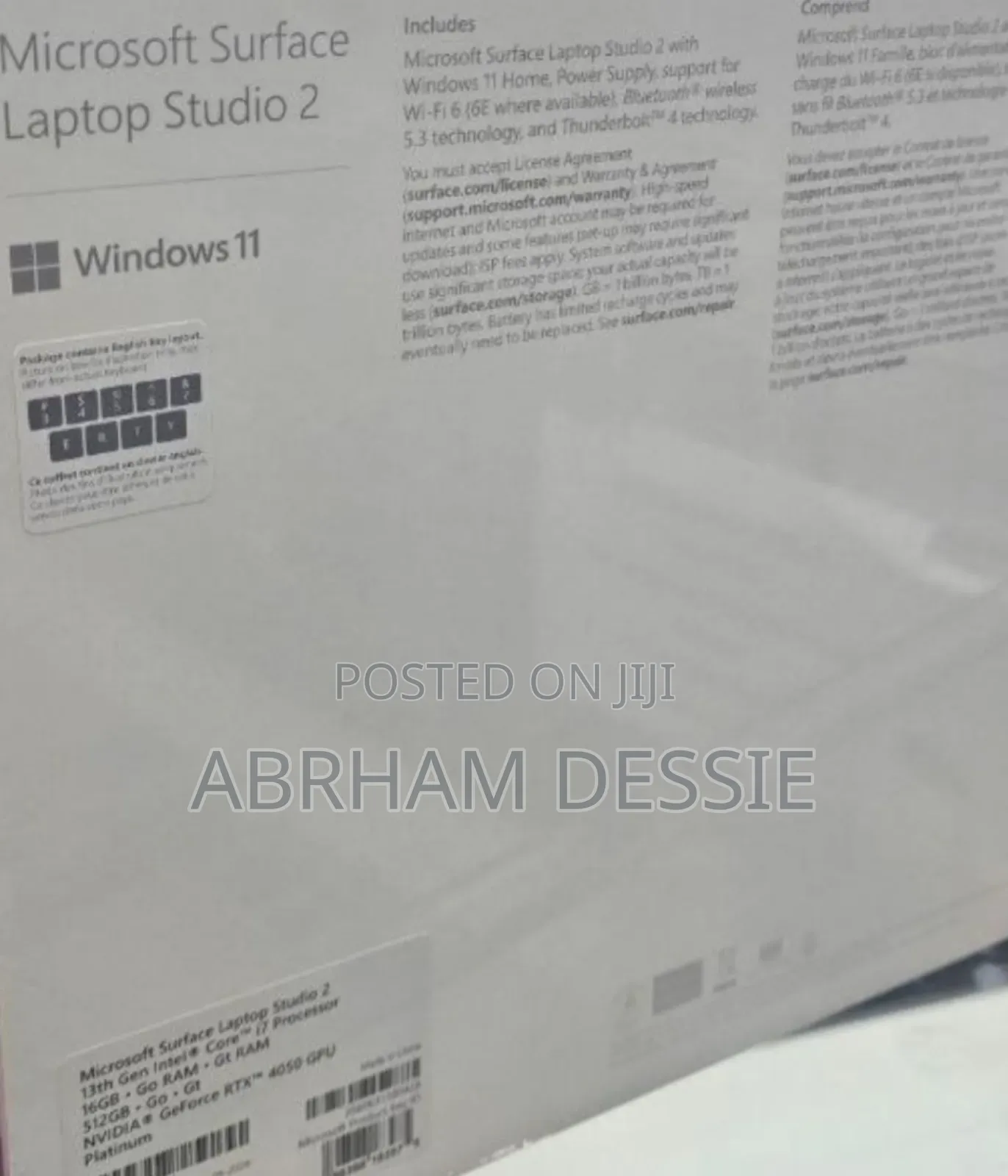 New Laptop Microsoft Surface 16GB Intel Core I7 SSD 512GB