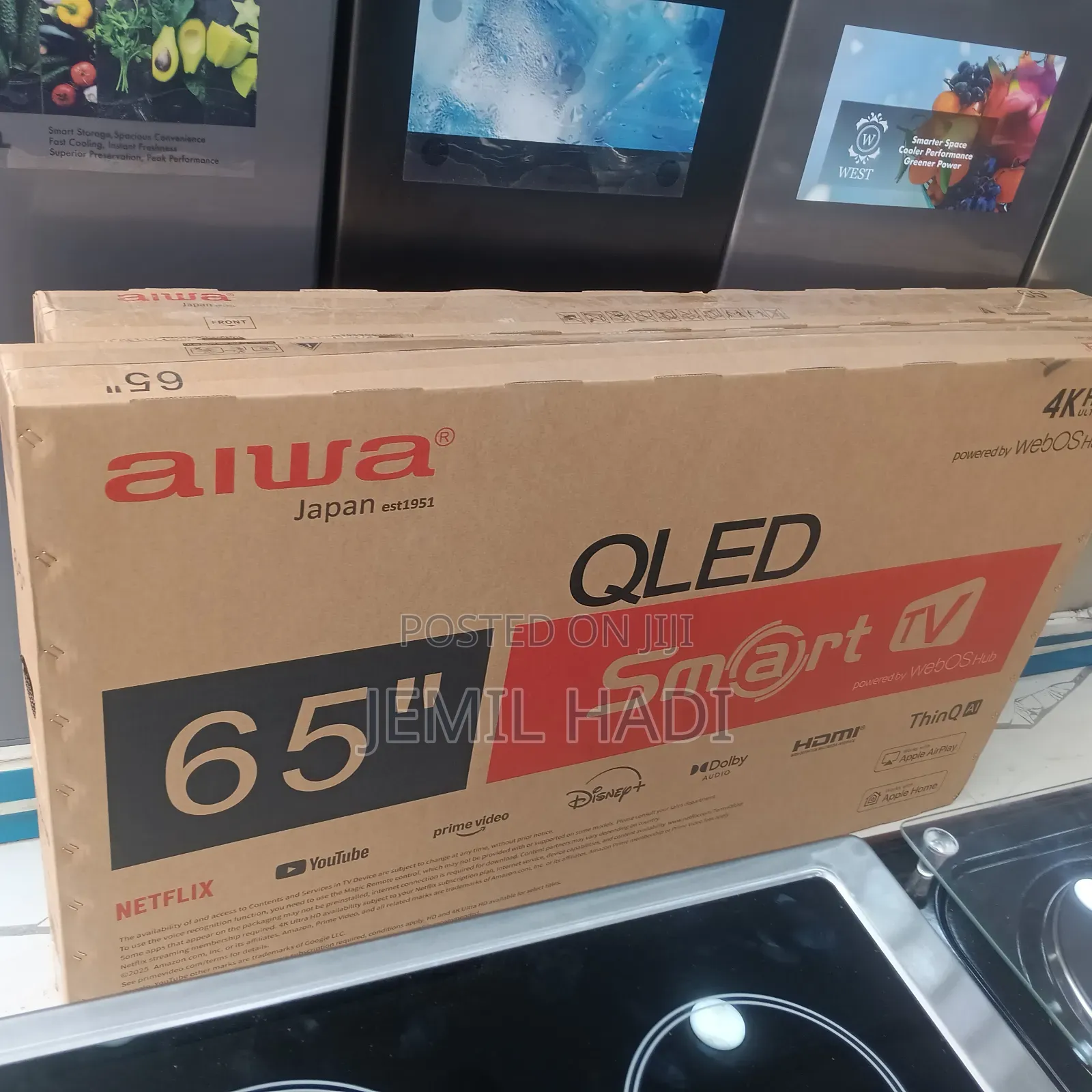 Aiwa Smart Qled Tv 65 HDR Andraid Framless 2025 Model
