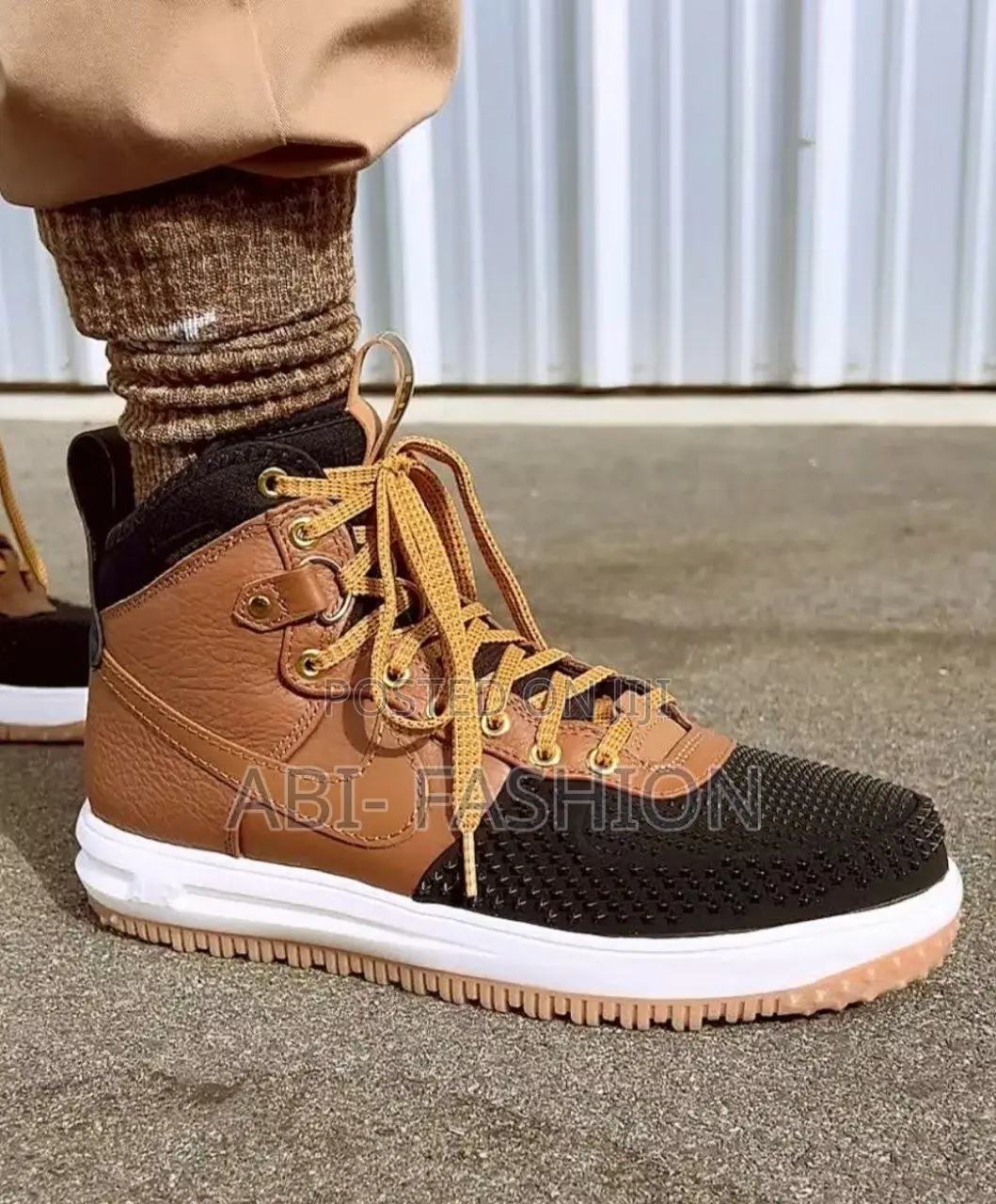 Lack Nike Lunar Force 1 Duckboot Sneakers Yellow