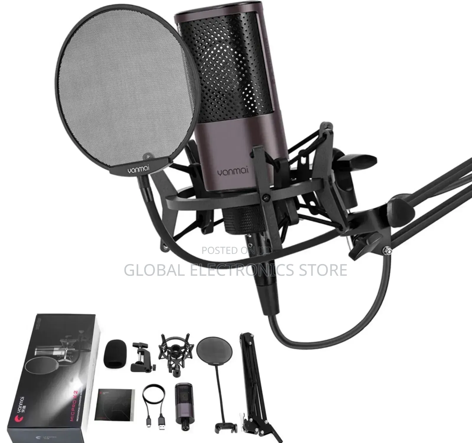 Original Yanmai Usb Condenser Microphone With Boom Arm