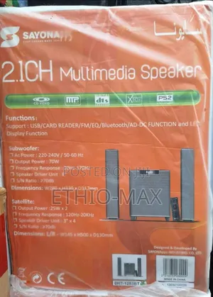 Sayonapps 2.1ch Multimedia Speaker – Powerful Bass | Original |