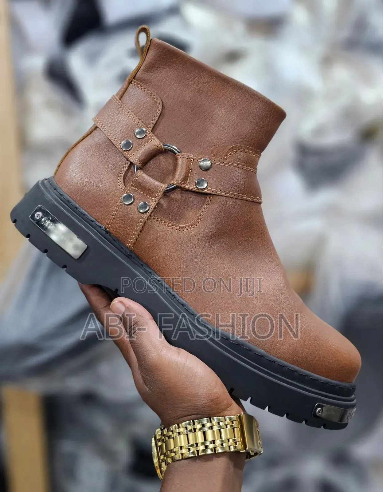 Chekich Boots Brown Mens Leather