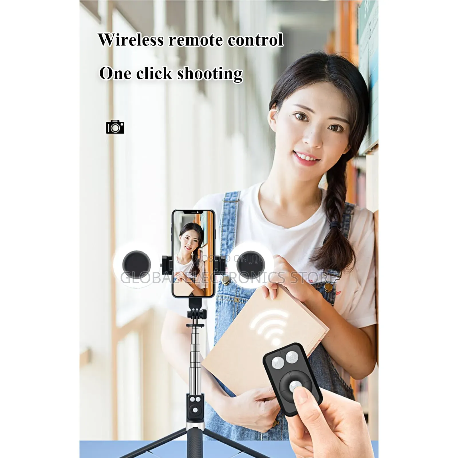 1.7m Selfie Stick Tripod With Fill Light