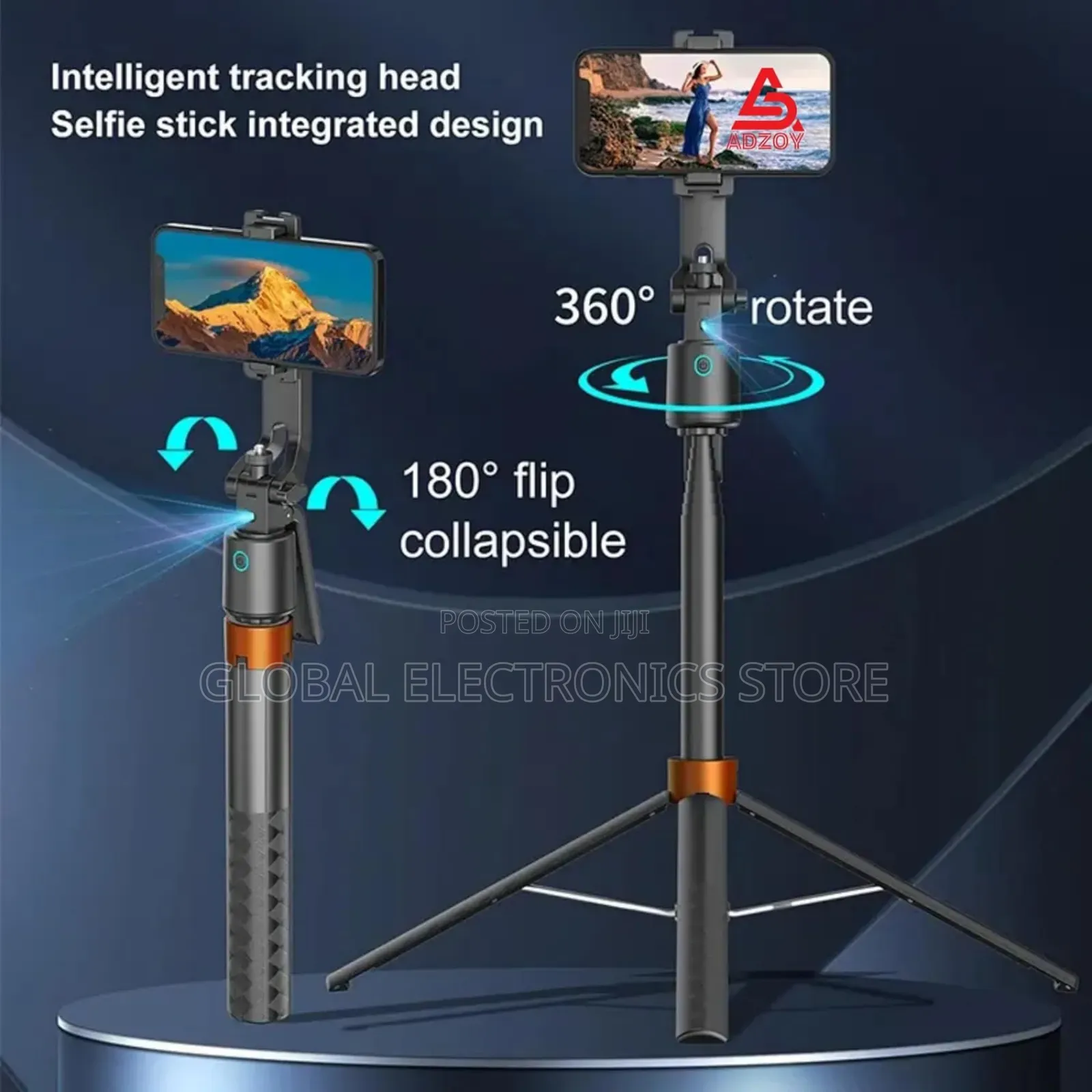 Q13 Intelligent Ai Face-Tracking 1.8m Extendable Selfie Stick/Tripod