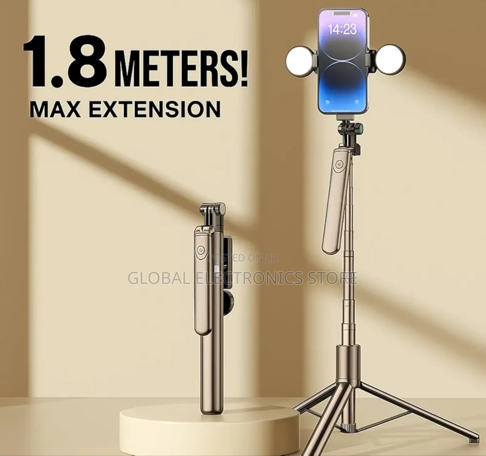 R16k Long Selfie Stick With Tripod,Grip Handle