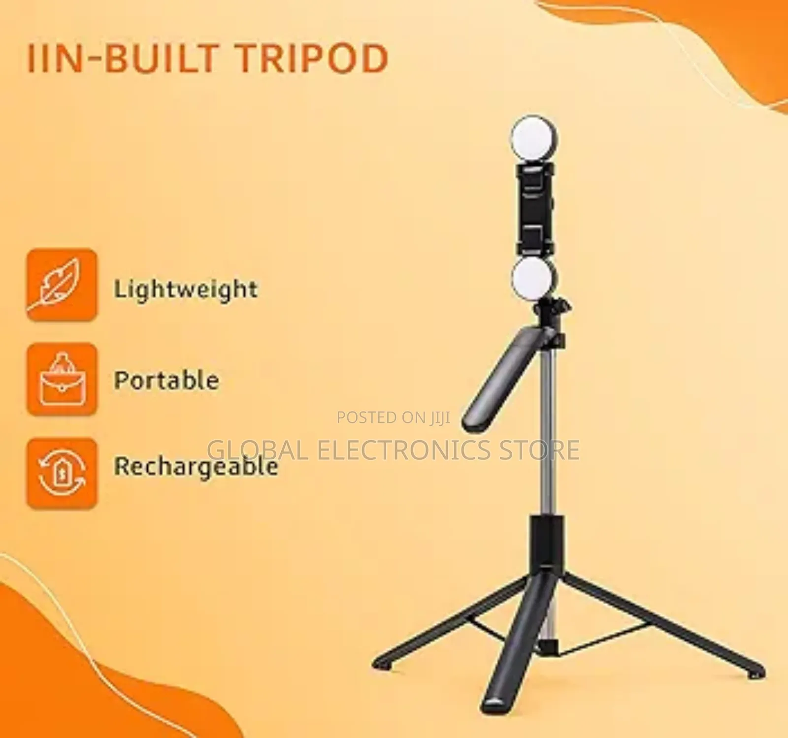 R16k Long Selfie Stick With Tripod,Grip Handle