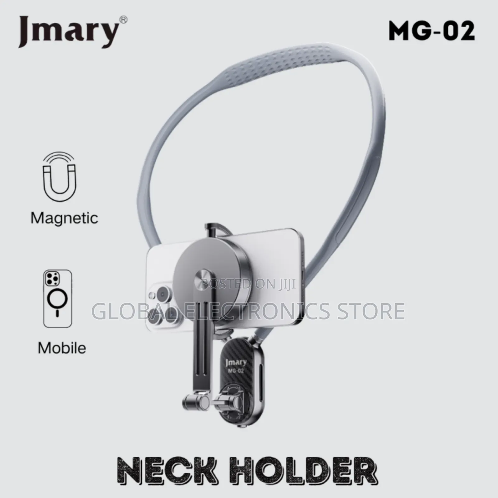 2 in 1 Jmary Mg-02 Magnetic Neck Holder for Action Camera Phone