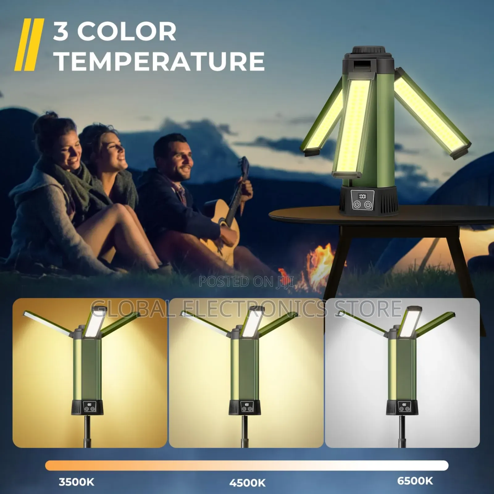 Rechargeable Led Work Light With Stand, Cordless and Camping Light