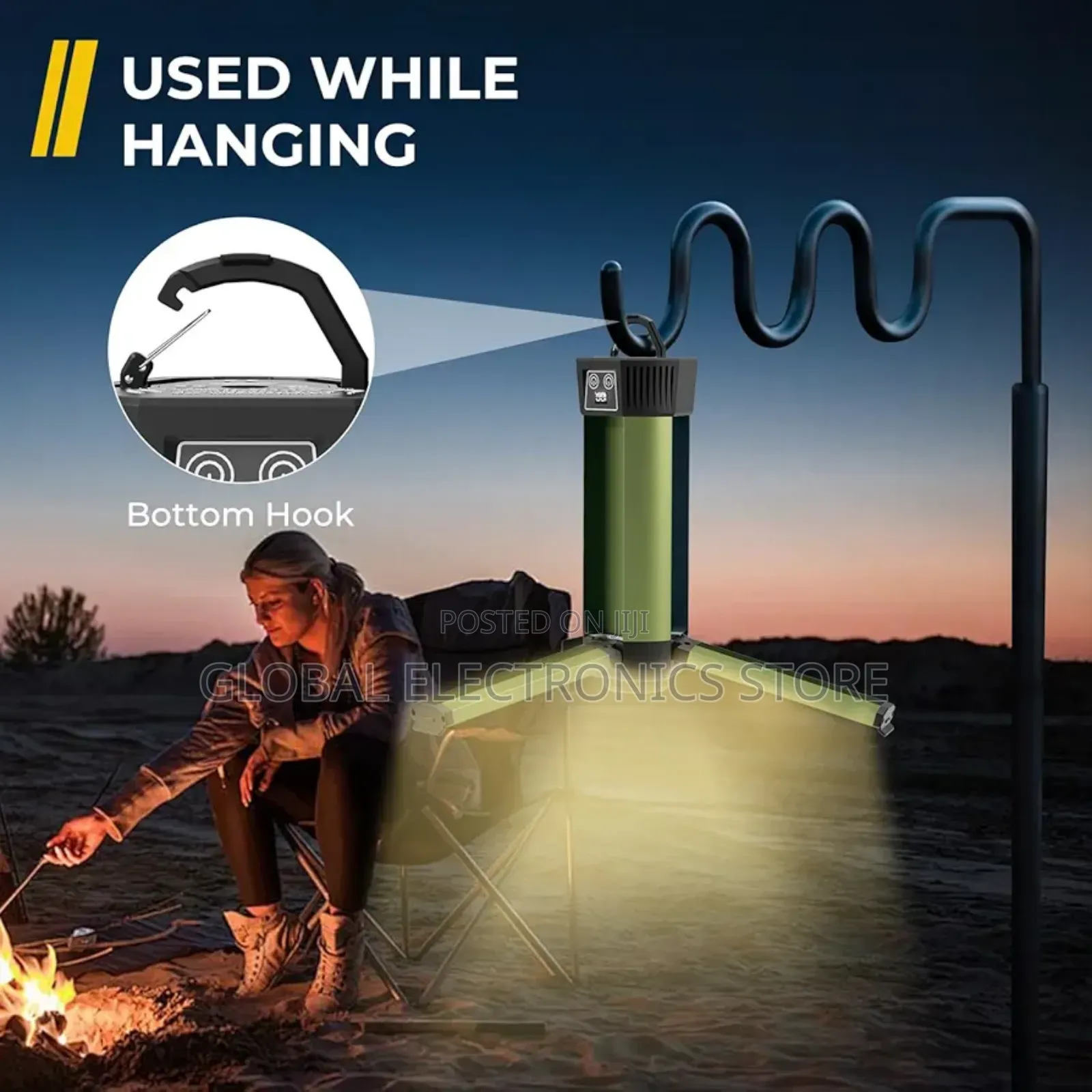 Rechargeable Led Work Light With Stand, Cordless and Camping Light