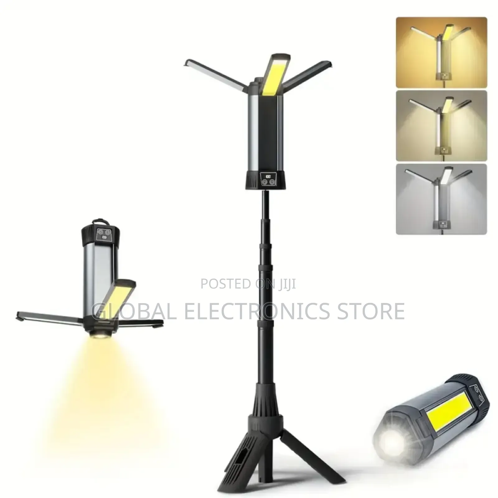 Rechargeable Led Work Light With Stand, Cordless and Camping Light