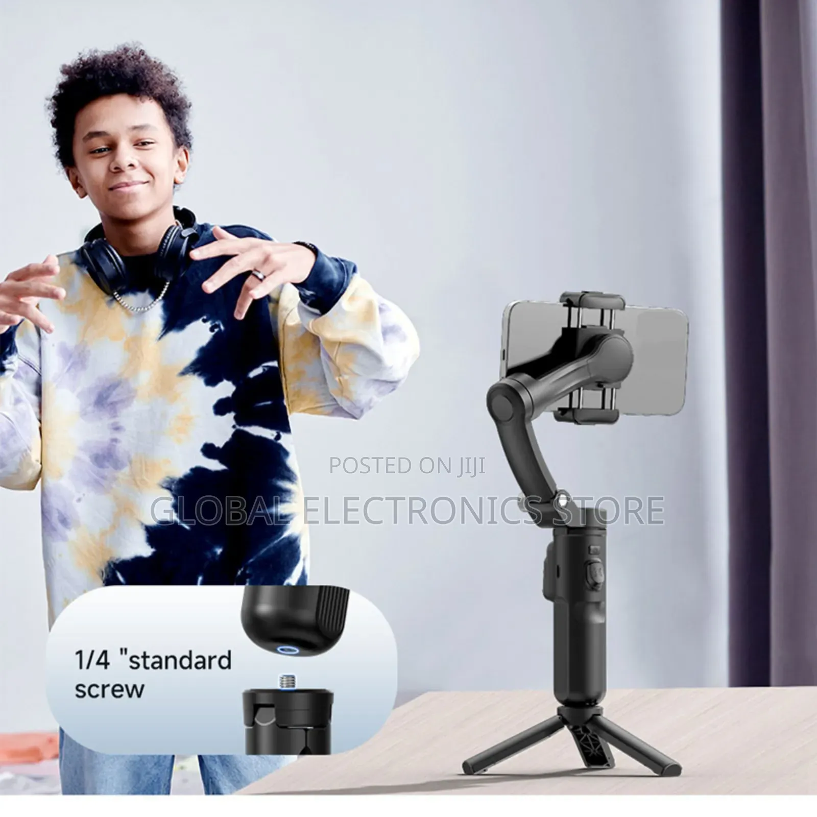 Tokqi M02 3-Axis Handheld Gimbal Stabilizer Cell Phone Selfie Tripod