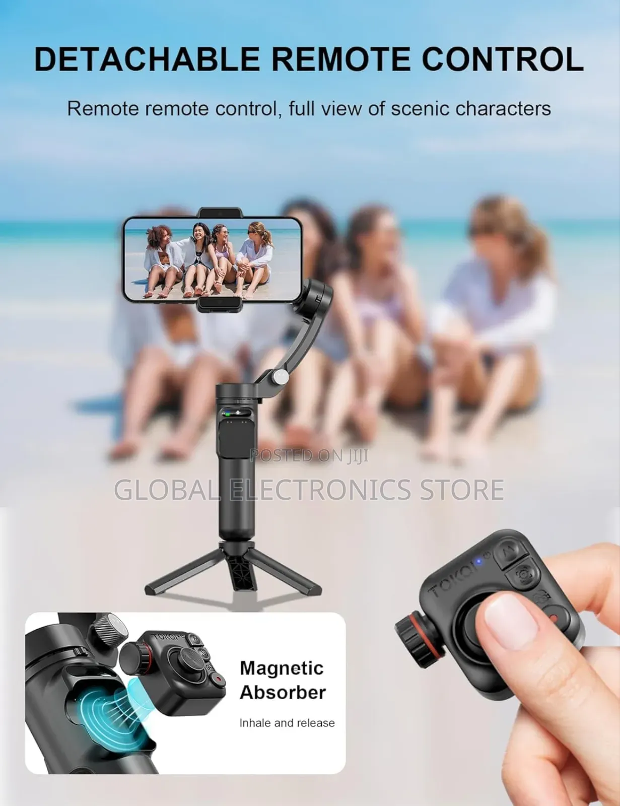 Tokqi M02 3-Axis Handheld Gimbal Stabilizer Cell Phone Selfie Tripod