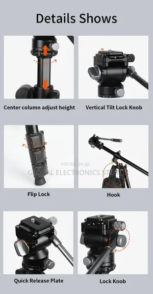 Jmary Ks355+Hg60 DSLR Ildc Camera 2-in-1 Monopod Tripod