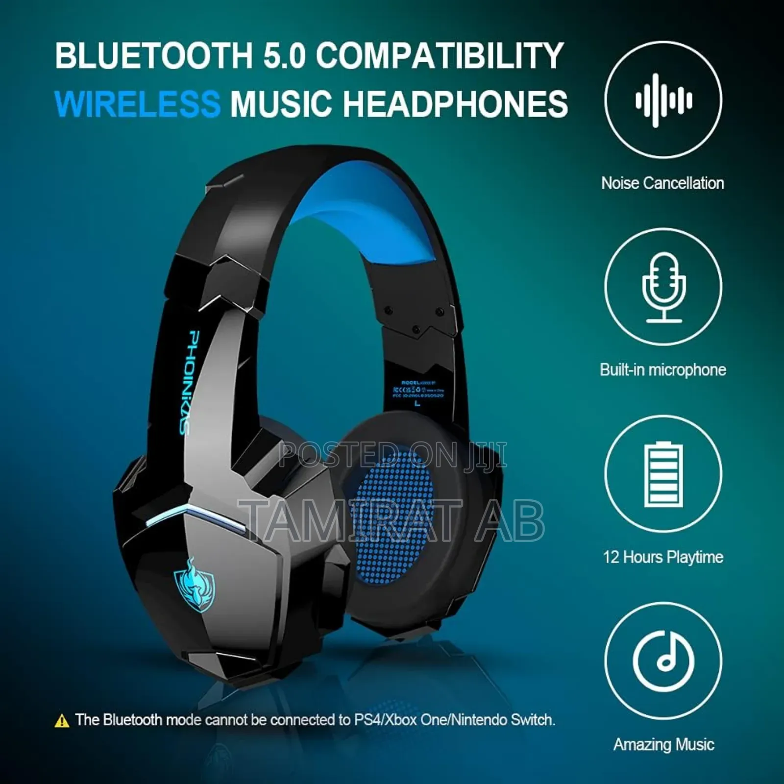 Wireless Gaming Headset for Ps4/Ps5/Pc/Xbox One/Switch, 7.1 Stereo